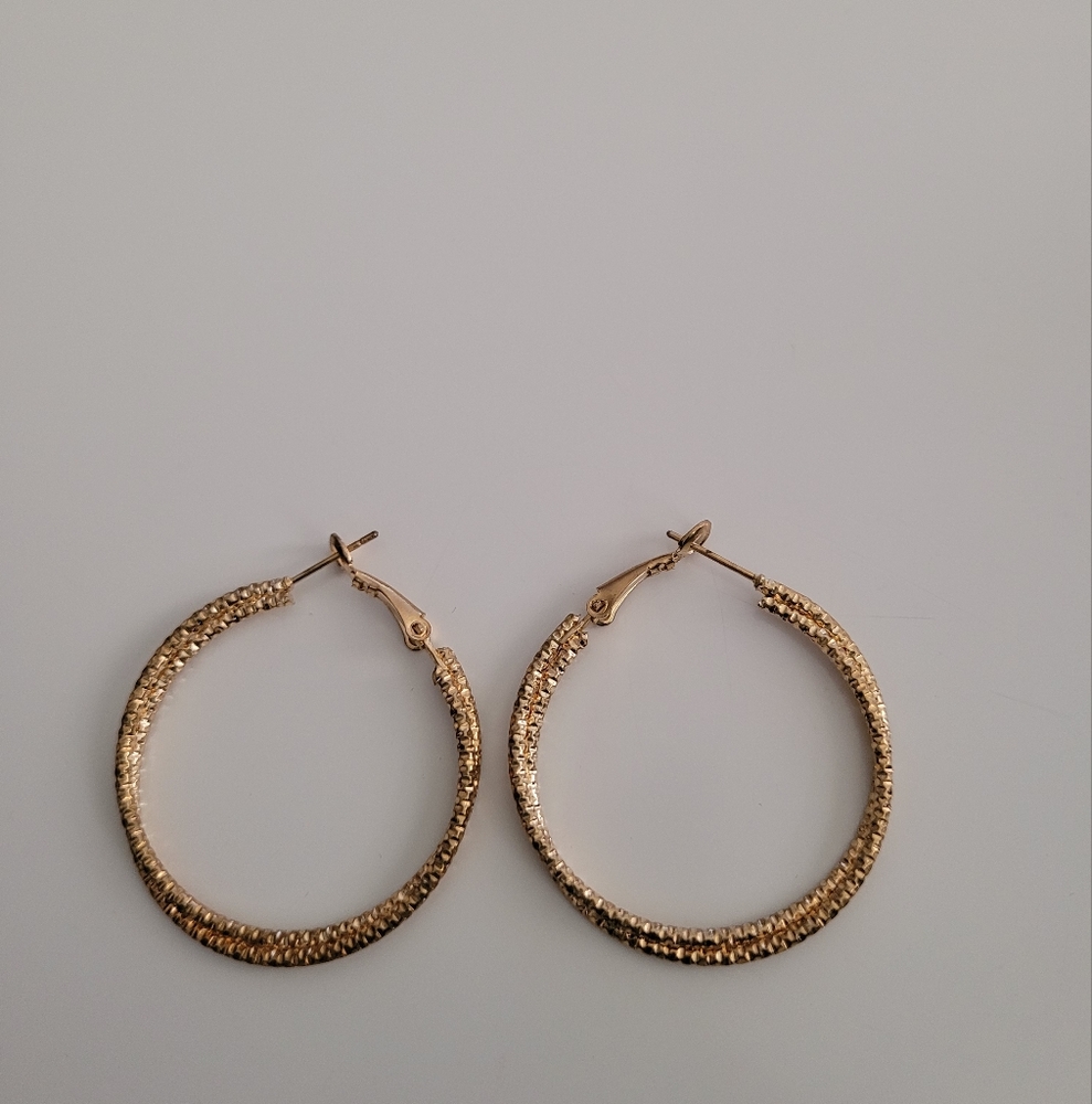 Gold hoop earrings
